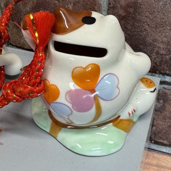 Set of 2 Vintage Japan Maneki Neko Lucky Cat Ceramic Coin Banks Statues - Picture 7 of 11